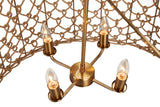 Spina Light Brown Jute Chandelierm
