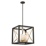 Aria 1-Light Small Pendant — Burnished Brass & Clear Seeded Glass