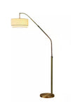 ARTIVA
(Brand Rating: 4.3/5)
Ariana Il Extendable 72 in. to 80 in. LED Antique Satin Brass Arched Floor Lamp With Double Shade