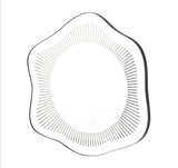 Olivia & May Abstract Wavy LED Wall Mirror in Silver