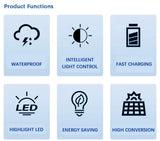 LED Solar Flood Light – Key Advantages
	•	High-Lumen LED Output
Equipped with high-efficiency LED chips delivering bright, consistent illumination with a lifespan exceeding 60,000 hours.