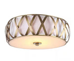 Charing Cross 15.4 in. 2-Light Antique Gold Flush Mount