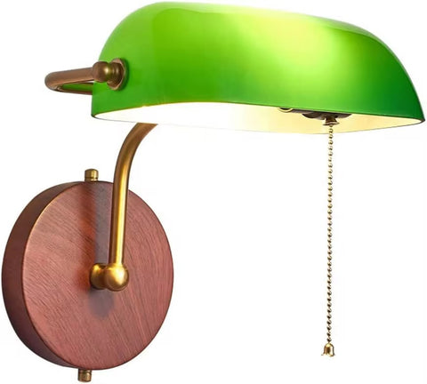 Forest Green Glass Wall Light  Design Style
tiffany Lamp Adjustable Swing Arm Wall Lamp 
iron. Wood Brass  Grass Rotary Adjustment