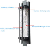 LED Outdoor Porch Wall Sconces IP65 Die-cast, Aluminum Anti Rust Garden Lighting Black 110v 265v for Villa Garage Courtyard