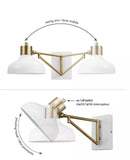 Globe Electric
Berkeley 1-Light White and Brass Plug-In or Hardwire Swing Arm Wall Sconce