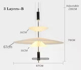 LED Hanging Lamp Flying UFO Pendant Lights (Size : 3 Layers A Small)