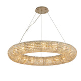 Glam Halo Chandelier with Crystal Beaded