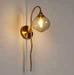 LNC
Modern 6 in. 1-Light Brass Wall Sconce with Smoky Grey Blown Glass Globe Contemporary Damp-rated Bathroom Vanity Light