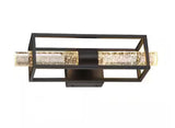 Designers Fountain
(Brand Rating: 4.5/5)
Aloft 4.5 in. Integrated LED Black Glam Wall Sconce with Clear Seedy Glass Shade