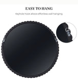 Farmhouse Beaded Round Wall Mirror