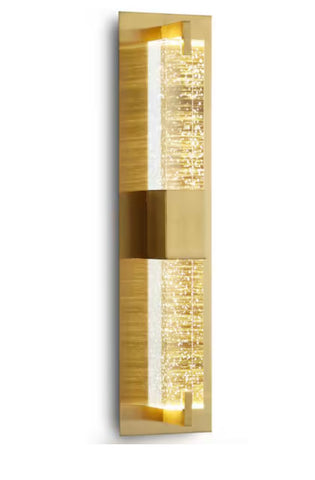 Modern 1-Light Gold Dimmable LED Wall Sconce Wall Lighting with Crystal Bubble Glass Shade