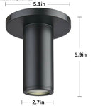 Soft Black Ceiling Light Fixture, Flush Mount Ceiling Lights, LED Dimmable Cylinder Ceiling Light, Indoor Cylinder Spot Light Downlight, Light for Living Room Hallway Kitchen Dining Room Foyer