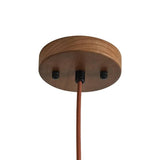 Walnut Finish Cone Pendant-17.7″