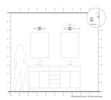 Brushed Nickel 2 light ADA Bath Vanity