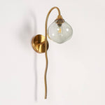 LNC
Modern 6 in. 1-Light Brass Wall Sconce with Smoky Grey Blown Glass Globe Contemporary Damp-rated Bathroom Vanity Light