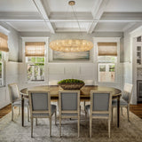 Glam Halo Chandelier with Crystal Beaded