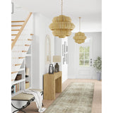 Antibes 3-Light Chandelier in Khaki with Natural Rattan