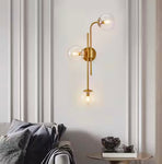 KAWOTI
29.25 in. 3-Light Antique Brass Wall Sconce with Clear Glass Shades