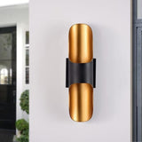 Z Cattleya 14.5-in H Multiple finishes Gold Hardwired Integrated LED Outdoor Wall Light
