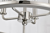 Yorktown 4 Light
Pendant;  Polished Nickel Finish Finish; Clear Glass