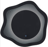 Olivia & May Abstract Wavy LED Wall Mirror in Silver