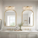 LNC
Modern 23.6 in. 3-Light Plated Brass Vanity Light with Pumpkin Clear Glass Shades for Bathroom Vanity and Makeup Mirror