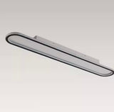 Lumin 39.4 in. x 5.9 in. Long Linear Black and White Integrated LED Flush Mount Rectangular Light 3000K Fixture