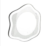 Olivia & May Abstract Wavy LED Wall Mirror in Silver