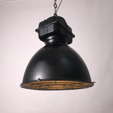 Industrial Style Dome Pendant Lighting 1 Head Metal Mine Light with Round Wire Cage