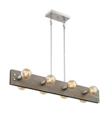 Stella - 8 Light
Island Pendant with Driftwood - Brushed
Nickel Accents
Finish