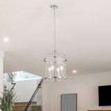 Yorktown 4 Light
Pendant;  Polished Nickel Finish Finish; Clear Glass