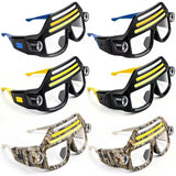 LED Safety Glasses with Integrated Lights – Motion Sensor & Touch Control | USB-C Rechargeable | 5 Lighting Modes | Yellow