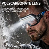 LED Safety Glasses with Integrated Lights – Motion Sensor & Touch Control | USB-C Rechargeable | 5 Lighting Modes | Yellow