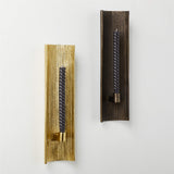 Ripple Bronze & Brass Wall Sconce Taper Candle Holder