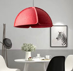 Led Acoustic Pendant Light Recycled Material round Wool Felt Sound Absorbing Fabric Pendant Lamp