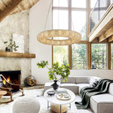 Glam Halo Chandelier with Crystal Beaded