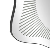 Olivia & May Abstract Wavy LED Wall Mirror in Silver