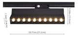20W Dimmable LED Track Luminaire, Black Painted Finish; Compatible with H-Type Single-Circuit Track; 3000K CCT (Warm White); CRI 90+; 30° Narrow Flood Beam; Suitable for Wall Art and Accent Appl