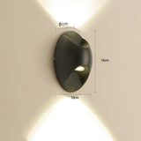 Double Sided Ellipse Outdoor Wall Light Outdoor waterproof wall lamp courtyard modern minimalist led villa aisle stairs outdoor creative wall balcony diecast, aluminum wall light.