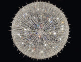 Modern LED Half Round Crystal Ceiling Chandelier - Elegant Illumination for Living and Dining Spaces