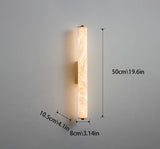 Brass Alabaster Wall Sconces, Indoor Marble Wall Lighting, Natural Stone Wall Mounted Lamp, Bathroom Vanity Light Fixtures,