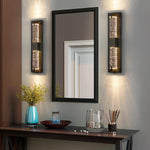 WOSHITU LED Wall Sconce Light: 19 Inch Black Modern Sconces Wall Lighting 3000K