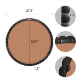 Farmhouse Beaded Round Wall Mirror