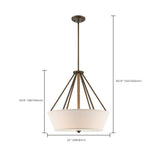 Seneca - 4 Light 22"
Pendant with Beige Linen Fabric Shade
Aged Bronze Finish with Rope Accent