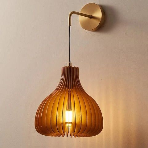 led Wood pendant wall lamp