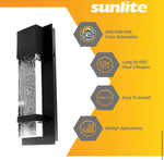 Sunlite
14 in. Black Outdoor Hardwired Wall Sconce Integrated LED Adjustable CCT