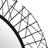 Elsie 28.8-Inch Round Wall Mirror in Black | MRR1033