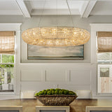 Glam Halo Chandelier with Crystal Beaded