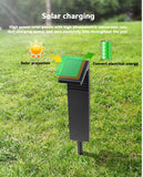 Modern Black Solar LED Pathway Light, IP65 Waterproof, 300LM Outdoor Garden & Driveway Light