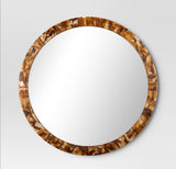 Threshold™ 30-Inch Round Pieced Faux Horn Wall Mirror